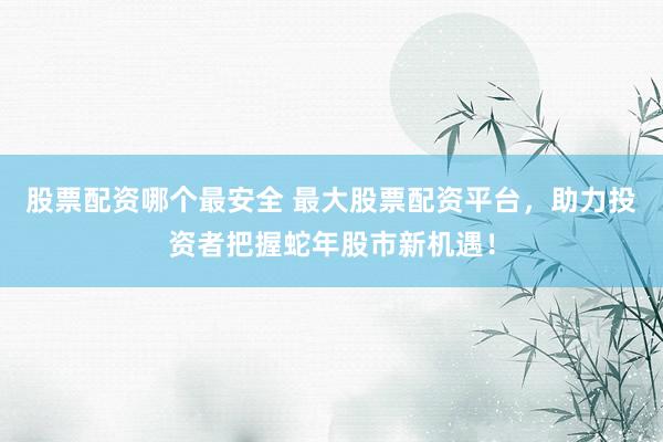 股票配资哪个最安全 最大股票配资平台，助力投资者把握蛇年股市新机遇！